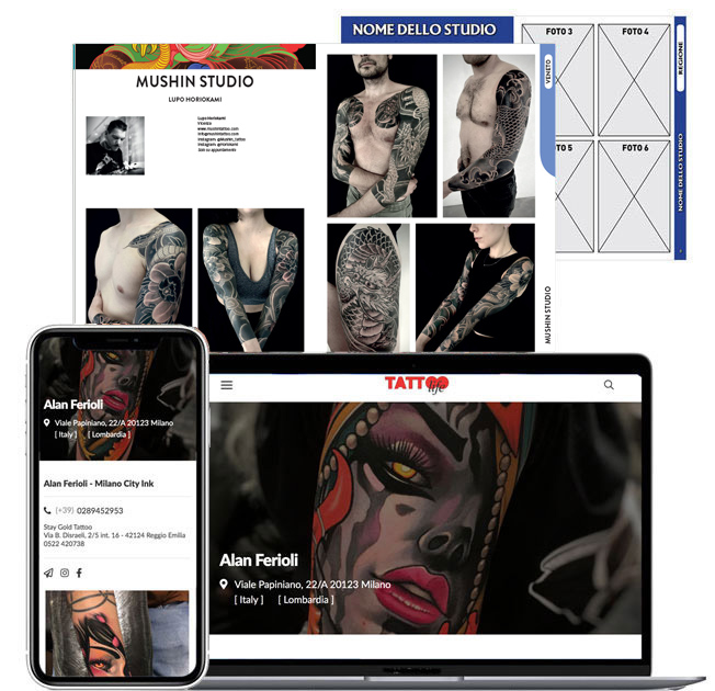 Materiale Annuario Tattoo Life e Tattoo Life Map